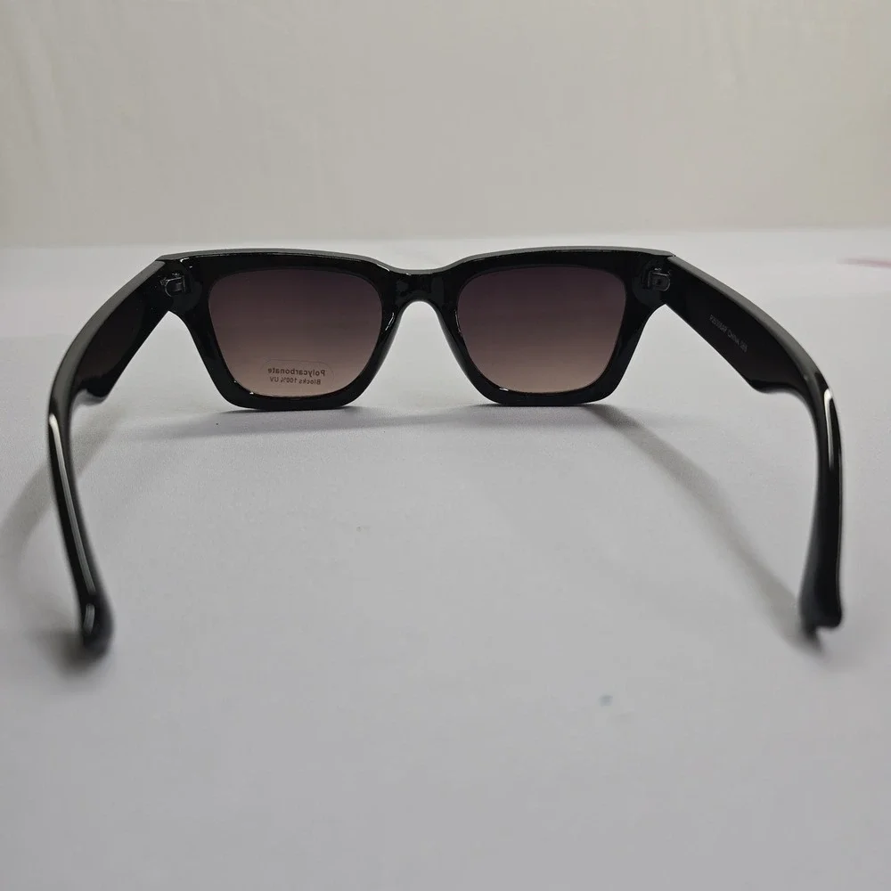 NEW Black Chunky Square‎ Sunglasses Gradient Lens UV Protection P25308AP
